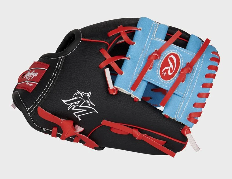 Rawlings Miami Marlins 10-Inch Team Logo Glove 1 Rawlings Miami Marlins 10-Inch Team Logo Glove