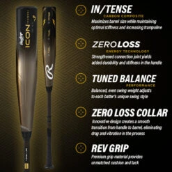 2023 Rawlings Icon BBCOR -3 Baseball Bat -Rawin Shop RBB3I3 INFO