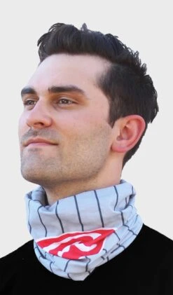 Rawlings Adult Multi-Functional Head And Face Gear, Gray Pinstripe -Rawin Shop RC40002 020 2