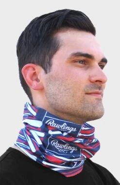 Rawlings Adult Multi-Functional Head And Face Gear, Flag & Bats -Rawin Shop RC40003 999 2