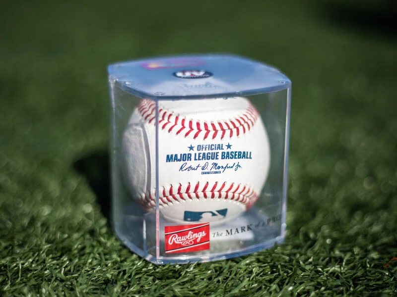 Rawlings MLB Official Baseball With Display Cube 3 Rawlings MLB Official Baseball With Display Cube - Image 3