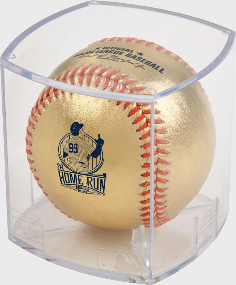 Rawlings Gold Aaron Judge AL Home Run Record Commemorative Baseball 4 Rawlings Gold Aaron Judge AL Home Run Record Commemorative Baseball - Image 4