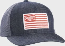 Rawlings Denim Mesh Snapback Hat -Rawin Shop RSGDH N 5