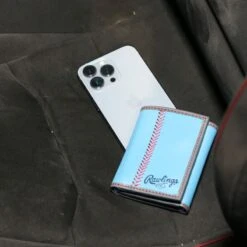 Rawlings "Pop" Baseball Stitch Tri-Fold Leather Wallet -Rawin Shop RW80008 103